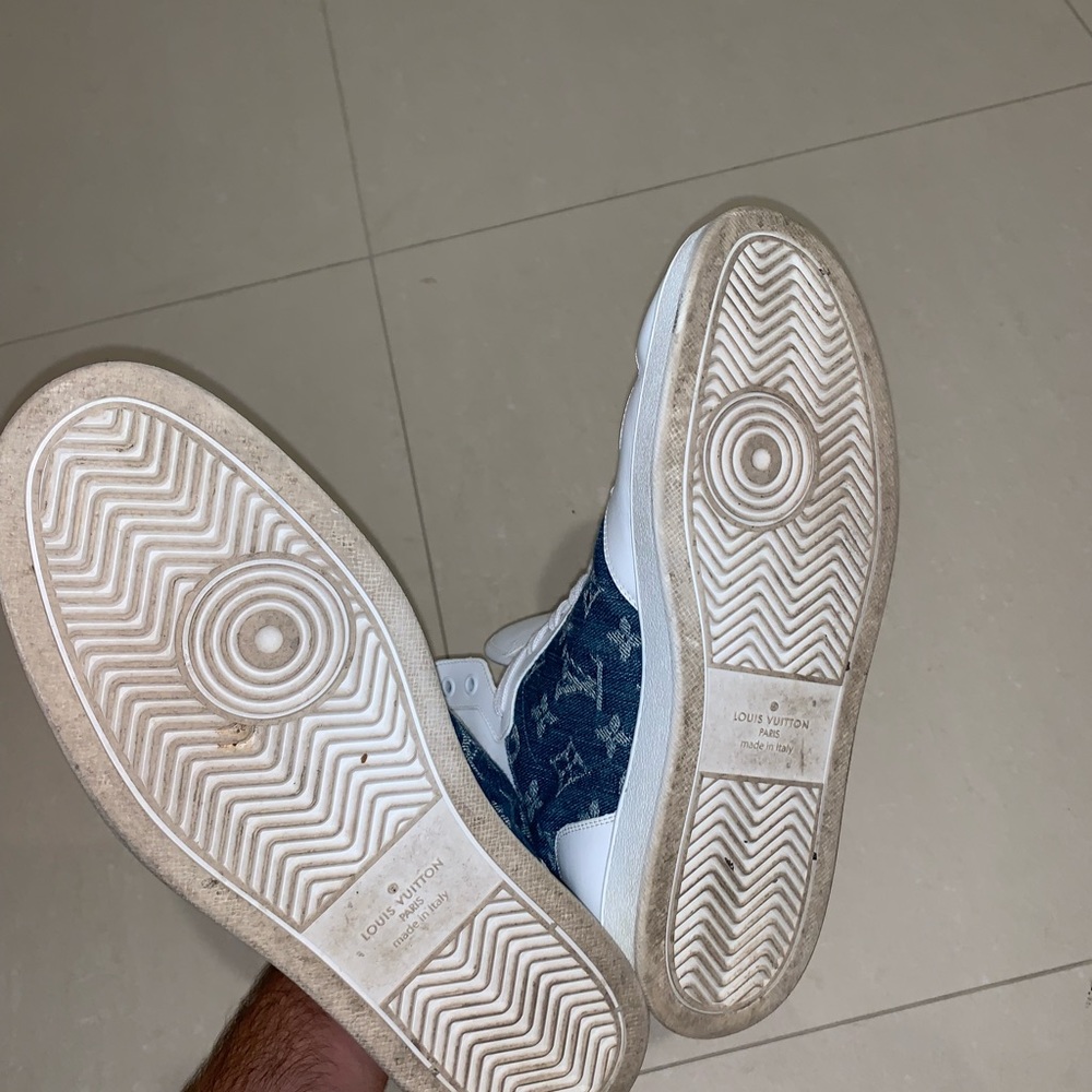 Louis Vuitton Leather/Denim Hightop - Picture 7 of 8